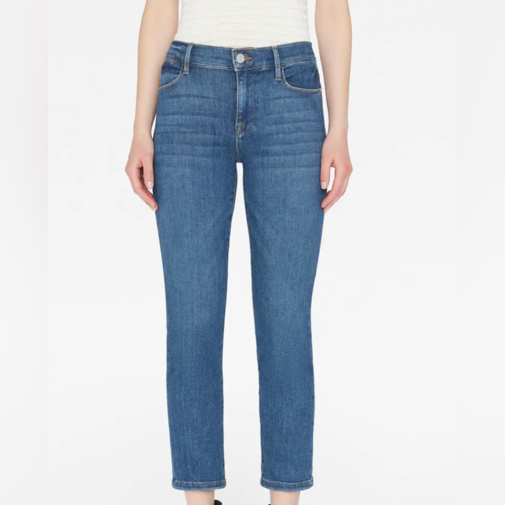 FRAME LE HIGH STRAIGHT JEANS